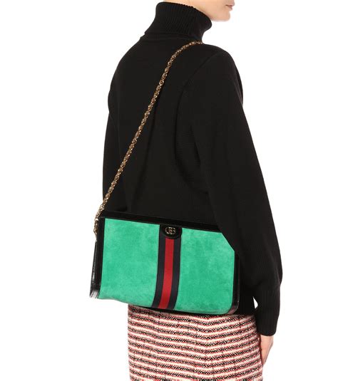 gucci ophidia green suede shoulder bag|gucci ophidia shoulder bag small.